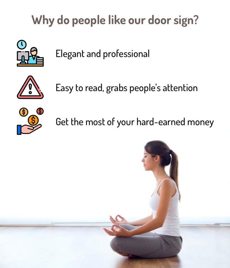 Fun-Plus Do Not Disturb Door Hanger Sign, 2 Pack, Please Do Not Disturb Sign, Yoga In Session - Image 3